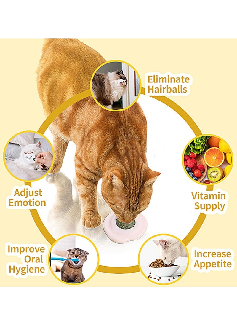 Catnip Ball Toy, Fried Egg Shape Catnip Roller Ball Wall Toys, Edible Cat Licking Toy, Cat Chew Toy, Teeth Cleaning Cat Bite Toy, Rotatable Indoor Cat Toy