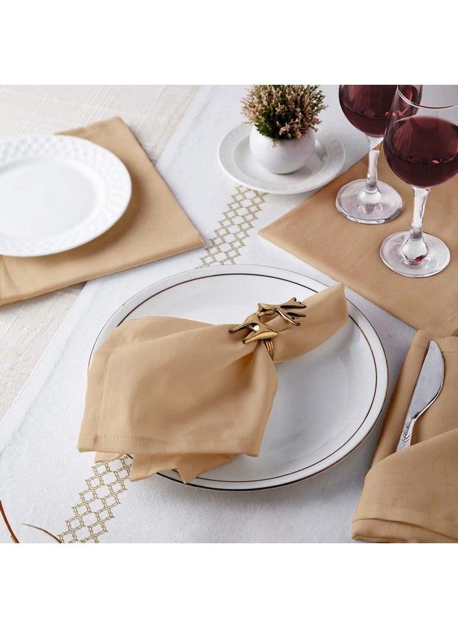 Encasa XO Cotton Cloth Napkins | Set of 6 | Size 17"x17" | Light Beige Solid Color | Machine Washable - pzsku/ZEAD9C48214C59447ADCDZ/45/_/1738306664/bf585b4c-c194-4917-bb72-36ac0768880d