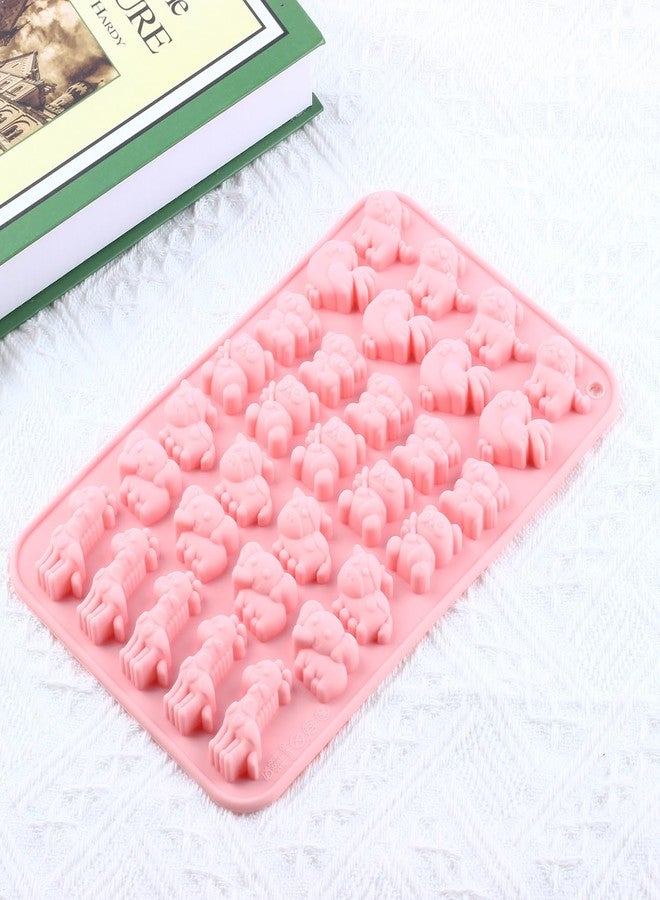 YIMINGMOLD قوالب حلوى سيليكون على شكل حيوانات من YIMINGMOLD: نمر، دجاجة، كوالا، باندا، بقرة، فيل، زرافة. - Image 3