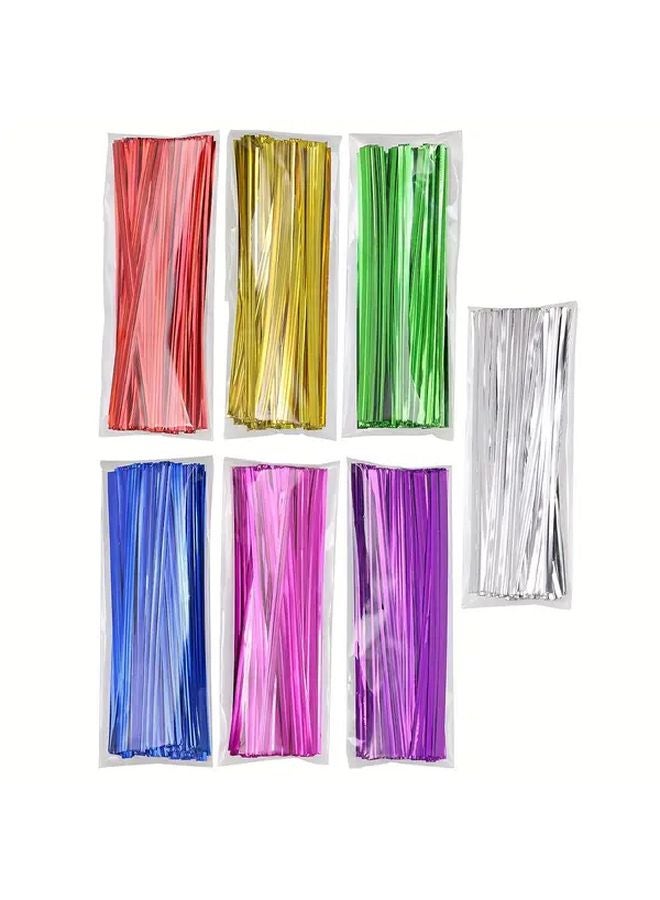 Golden Metallic Twist Ties 200pcs For Sealing Plastic Bread Candy Coffee Snack Bags - Image 3