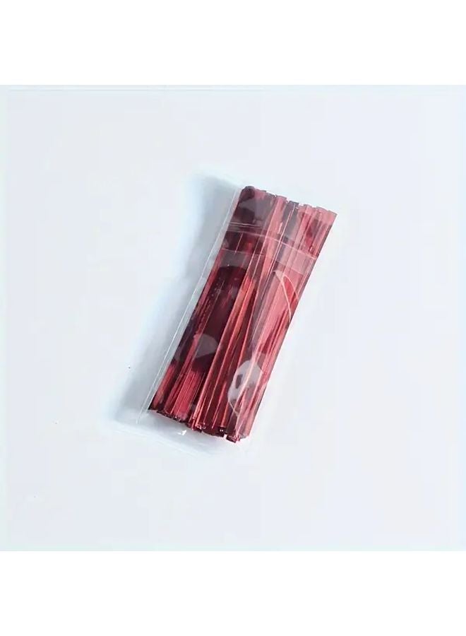 Golden Metallic Twist Ties 200pcs For Sealing Plastic Bread Candy Coffee Snack Bags - Image 5