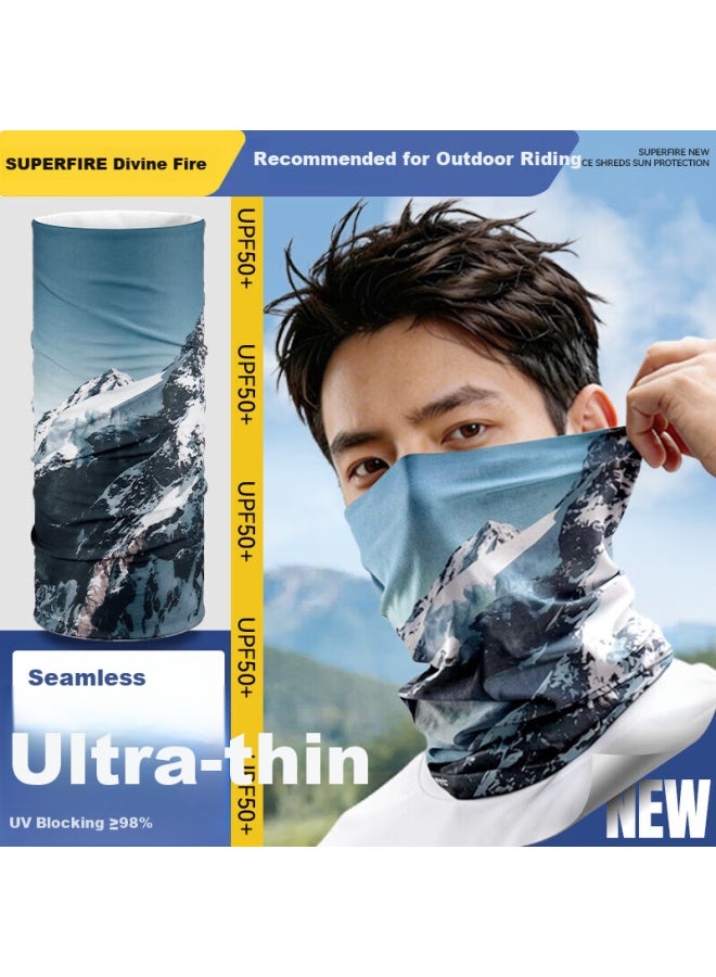 Supfire Sunscreen Face Mask Summer Windproof Dustproof Ice Silk Neck Gaiter Scarf Cycling Mountaineering Hiking Mask Magic Headscarf - Image 1