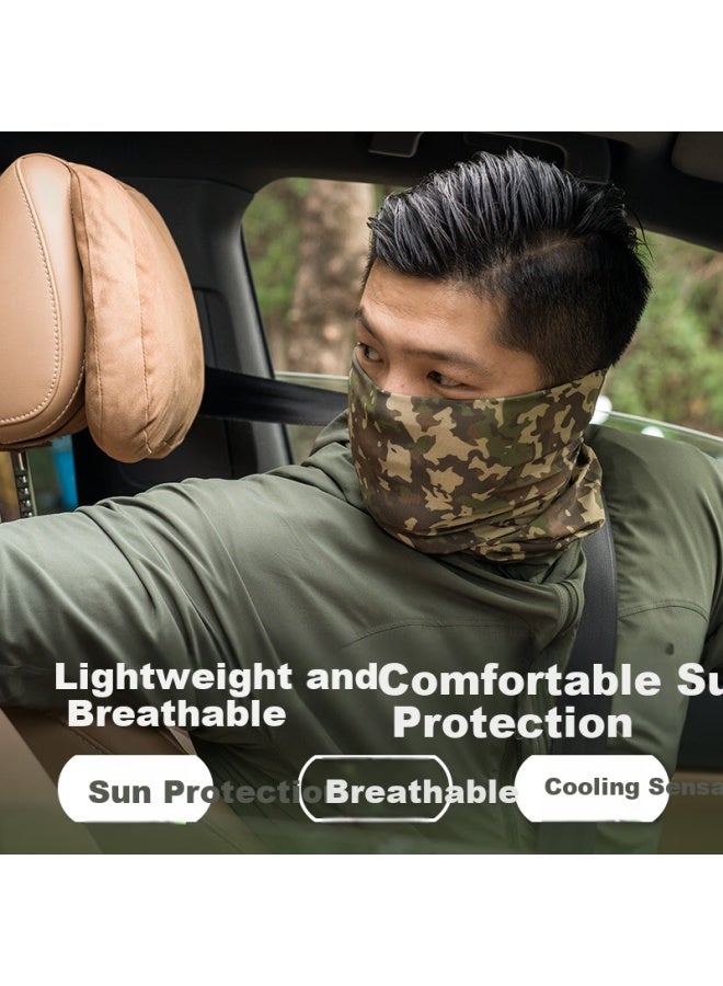Supfire Sunscreen Face Mask Summer Windproof Dustproof Ice Silk Neck Gaiter Scarf Cycling Mountaineering Hiking Mask Magic Headscarf - Image 5