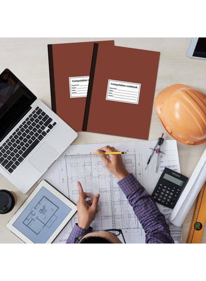 Fuyoooo 2 Pcs Computation Notebook 4x4 Quad Ruled, Grid Engineering Notebook Green Paper Lab Notebook for Drawings Planning Engineering and Technical Applications, 11-3/4" x 9-1/4" - Image 5