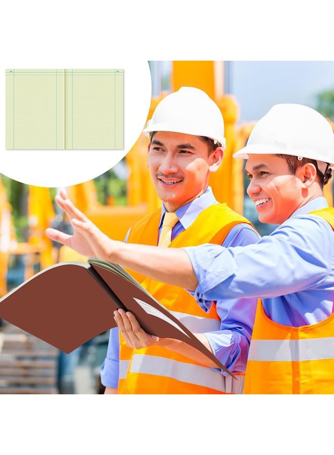 Fuyoooo 2 Pcs Computation Notebook 4x4 Quad Ruled, Grid Engineering Notebook Green Paper Lab Notebook for Drawings Planning Engineering and Technical Applications, 11-3/4" x 9-1/4" - Image 4