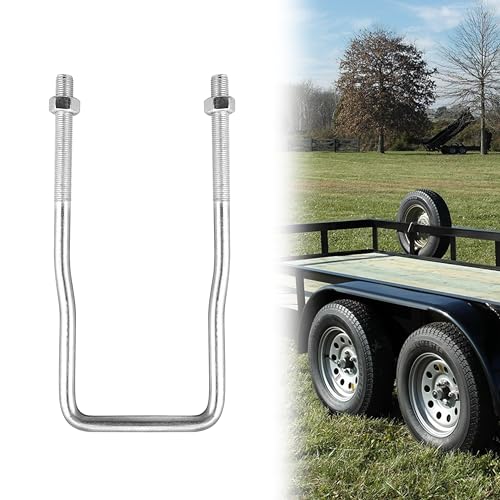 VONLX U-Bolt Spare Tire Carrier Holder Bracket for Trailer Side Mount 4 or 5 Lug Zinc Plated Fit for Ski Boat, Fishing Boat or Sailboat Trailer - Image 1
