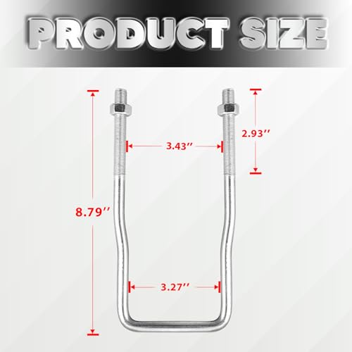 VONLX U-Bolt Spare Tire Carrier Holder Bracket for Trailer Side Mount 4 or 5 Lug Zinc Plated Fit for Ski Boat, Fishing Boat or Sailboat Trailer - Image 3