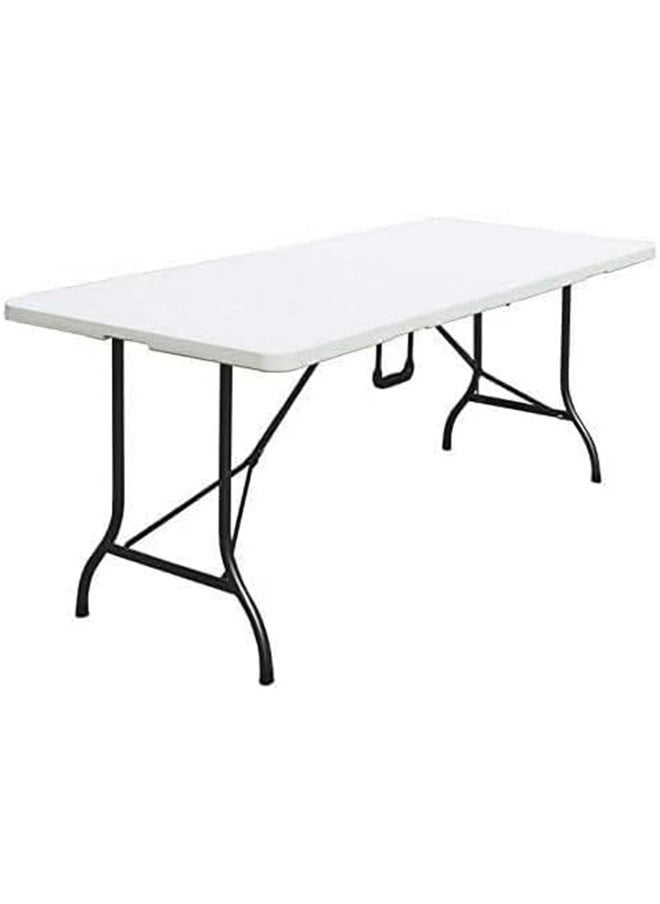 MAF furniture (Maf-Ft1.2M)-Folding Rectangular Table For Outing, Home, Kicthen, Easy To Carry 120X60 Cm Multipurpose Folding Round Table With Steel Frame Maf-Ft1.8M-White  - Image 1