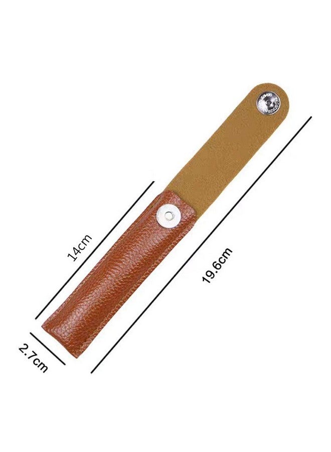 Teensery 4 Pcs Pu Leather Empty Tweezers Pouch Eyelash Extension Tweezer Holder Bag Brown - Image 2