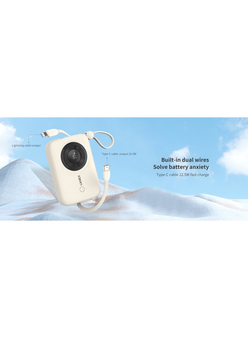 LANEX POWER BANK N11 BUILT-IN CABLE 10000mAh 22.5W + PD20W SUPER FAST CHARGING POWER BANK Blue - Image 2