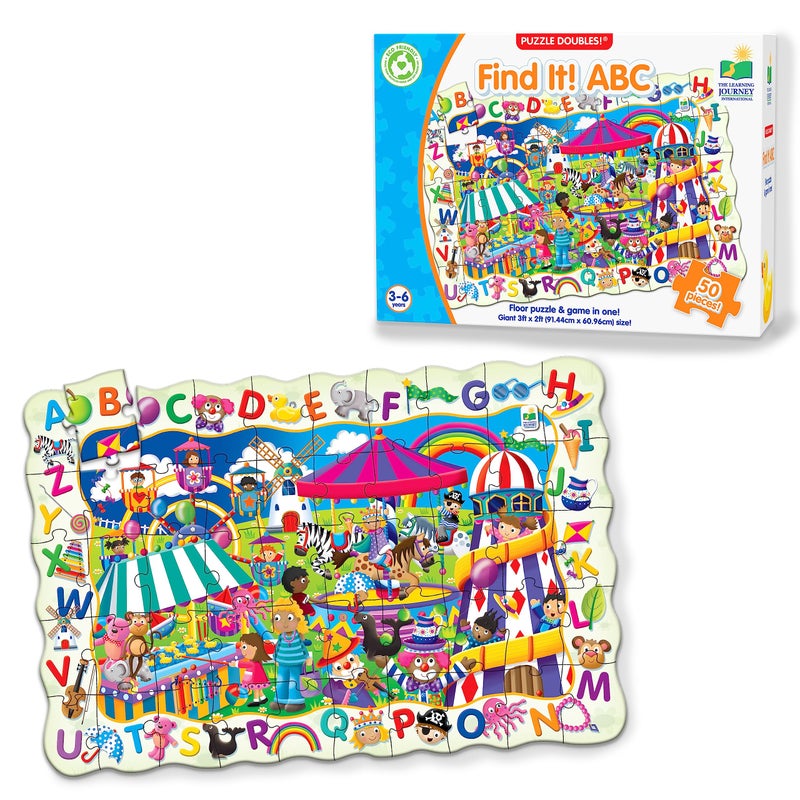 The Learning Journey Puzzle Doubles - Find It! ABC - Large Floor Puzzle For Kids Ages 3-5, ABC Puzzles For Kids Ages 3-5, Alphabet Puzzle, Award Winning Educational Toys - Image 1