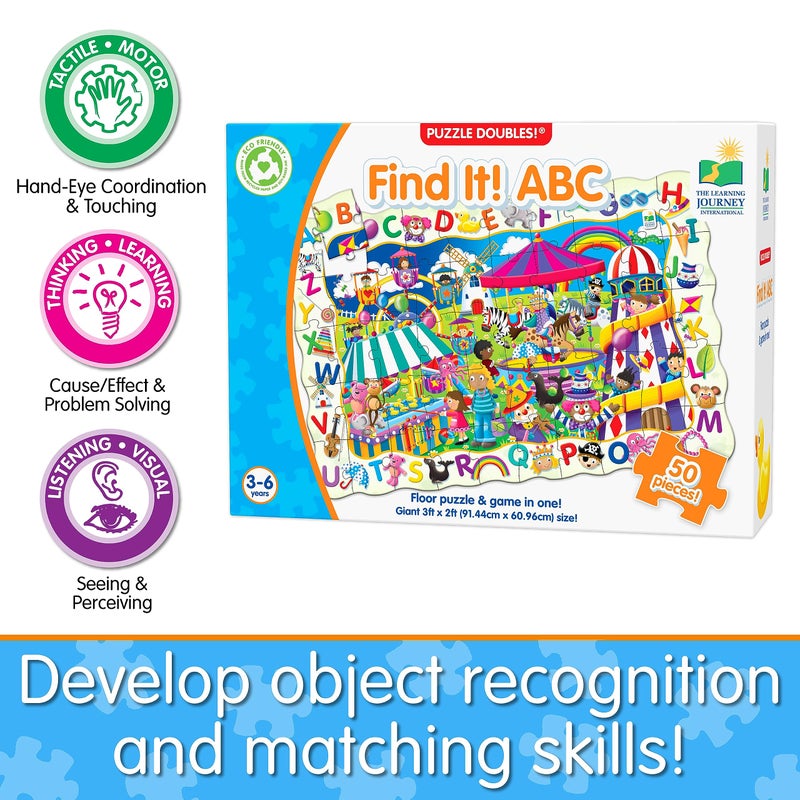 The Learning Journey Puzzle Doubles - Find It! ABC - Large Floor Puzzle For Kids Ages 3-5, ABC Puzzles For Kids Ages 3-5, Alphabet Puzzle, Award Winning Educational Toys - Image 5
