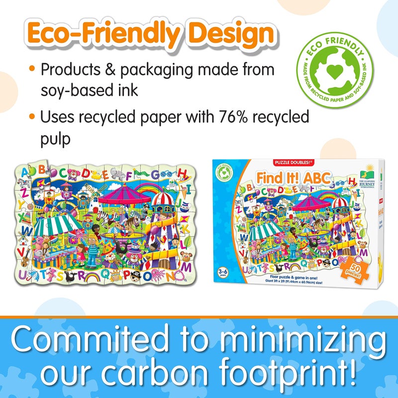 The Learning Journey Puzzle Doubles - Find It! ABC - Large Floor Puzzle For Kids Ages 3-5, ABC Puzzles For Kids Ages 3-5, Alphabet Puzzle, Award Winning Educational Toys - Image 4