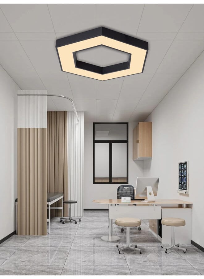 بيست باور مصباح سقف LED بتصميم سداسي مجوف – 24 واط، 60 سم، ضوء أبيض محايد 4000K، قابل للتعليق أو التثبيت المباشر – مثالي لغرف المعيشة، النوم والمكاتب – موديل 9676-600  - Image 1