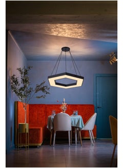 Best Power Modern LED Hollow Hexagon Ceiling Light – 24W, 60cm, Neutral White 4000K, Adjustable Hanging Pendant or Surface Mount Fixture for Living Room, Bedroom, Office – Model 9676-600  - Image 3