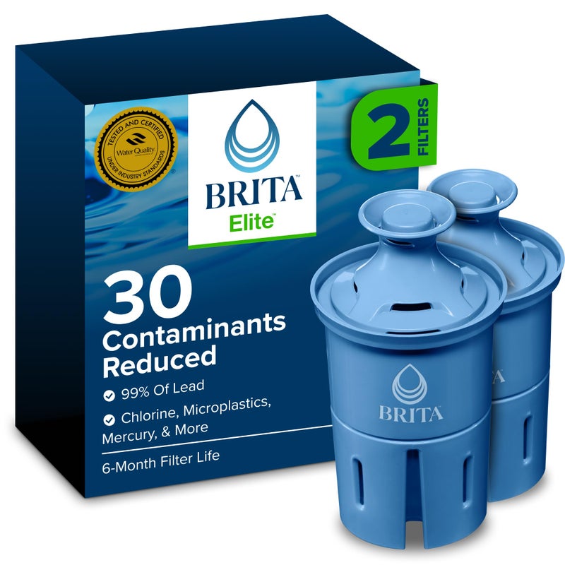 Brita Filter Replacements for Water Pitchers and Dispensers Elite NSF Certified to Remove 99 of Lead 2 Count Blue - Image 2