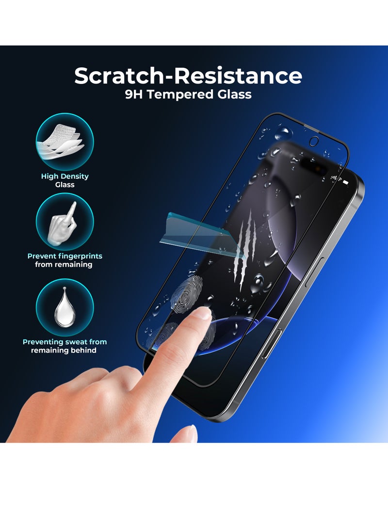 Maxwell Electronics Maxwell 3D Matte Privacy Anti-Peep HD Screen Protector Compatible with iPhone 16 Pro Privacy Protection Anti-Static, Oleophobic Coating, Anti-Dust, Easy to Install, Non Bubble Installation - Image 4