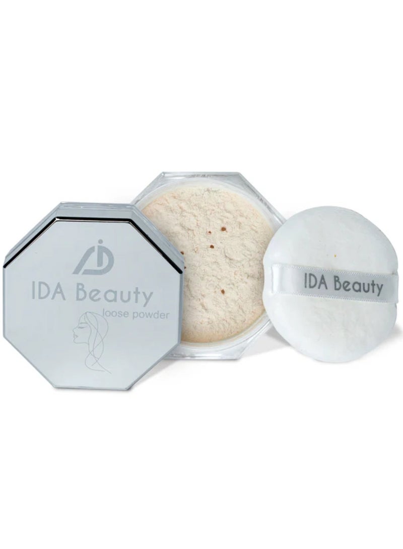 IDA Beauty Weightless Loose Setting Powder | Long-Lasting, Oil-Absorbing, Flawless Matte Finish (Glam 04) - Image 1