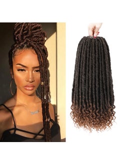 MODERN QUEEN Goddess Locs Crochet Hair 6 Packs 20 Inch Straight Faux Locs Crochet Hair for Black Women Crochet PreLooped Curly Hair Soft Faux Locs Synthetic Braiding Hair Extensions 20 Inch 6 Packs 1B30 