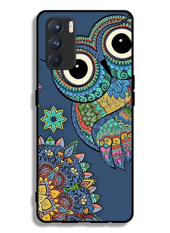 Tolwak Oppo K9 Pro Protective Case Cover Floral Owl - Image 2