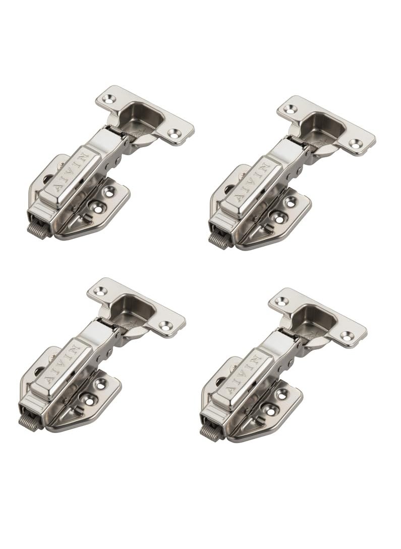 ZORBA Zorba Steel Soft Close 2D Hydraullic Clip On Concealed Hinges for Inset Overlay Door Pack of 2 Pair 15 Degree Crank Silver  - Image 1