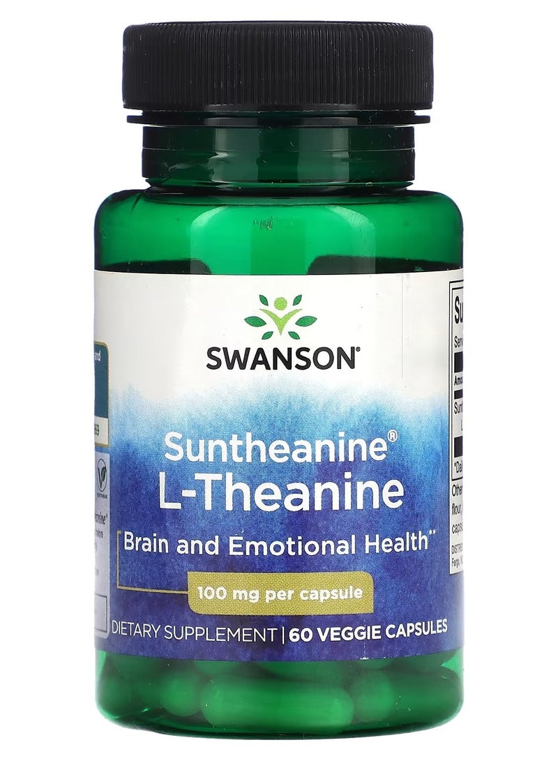 Swanson, Suntheanine L-Theanine, 100 mg, 60 Veggie Capsules