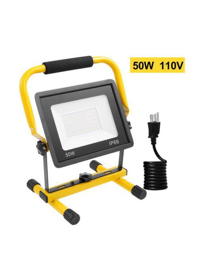 360 Degrees Foldable Tilting Metal Bracket Portable Portable Work Light With Power Cord Plug 