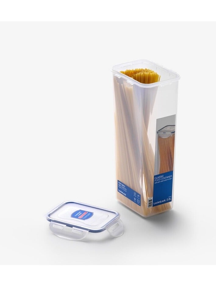 LocknLock 2L Rectangular Pasta  Airtight Food Storage - BPA-Free, Microwave, Freezer, and Dishwasher Safe