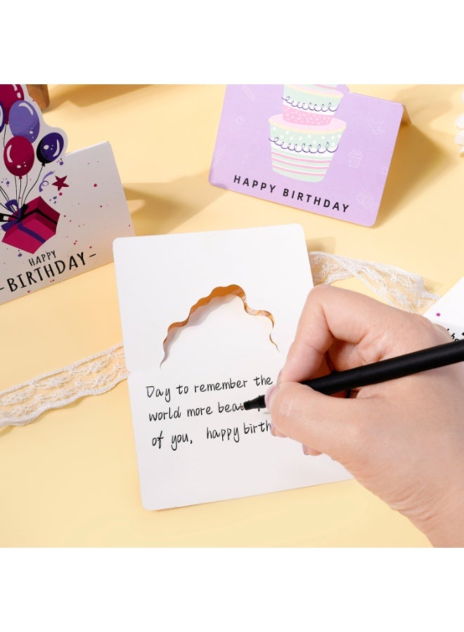10 Pcs Small Happy Birthday Cards – Cute Cartoon Design Greeting Cards for Kids, Gifts, Party Favors (Assorted Designs) - Image 4