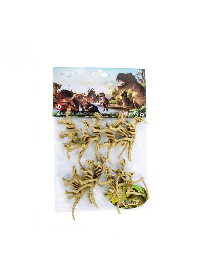 Shenzhen Youken Direct Sales Pvc Three-dimensional Dinosaur Fossil Skeleton Model 30 Different Dinosaur Skeleton-Color:S801-6 Mixed Mini Dinosaur Skeleton