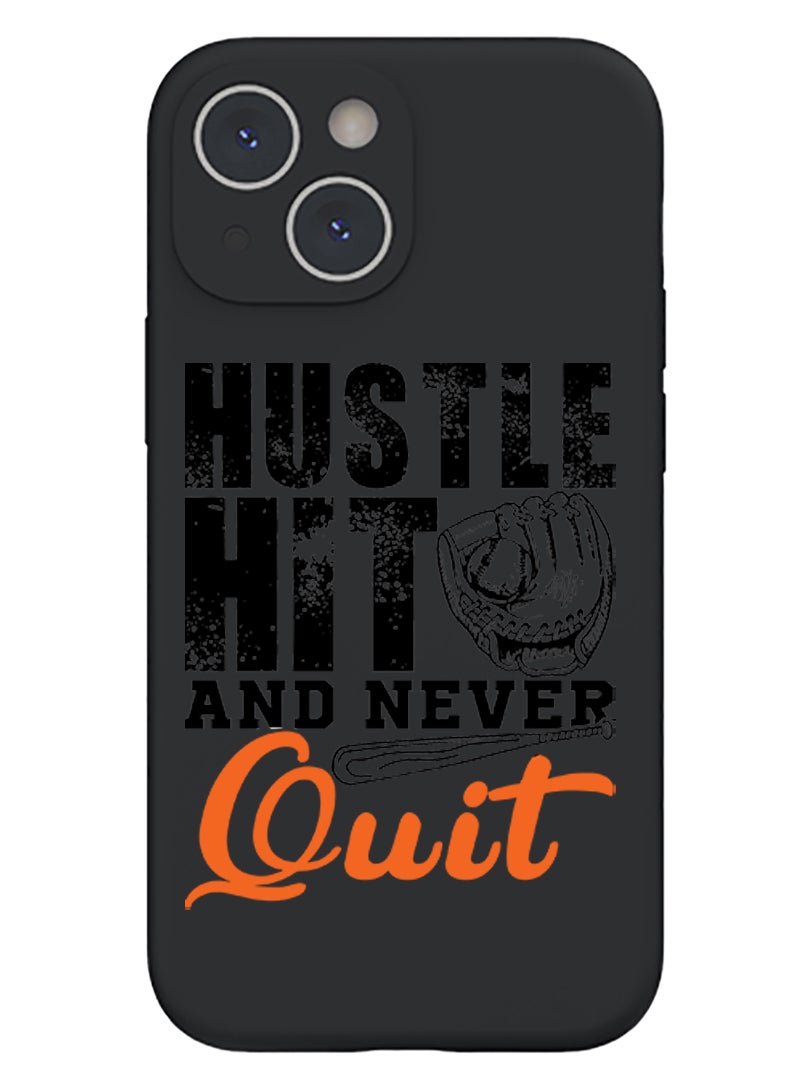 Theodor Protective Slim Fit Case Liquid Silicone Cover with Full Body Protection Anti-Scratch Shockproof Case For iPhone 13 Black  - I dont sweat I sparkle black copy - Image 1