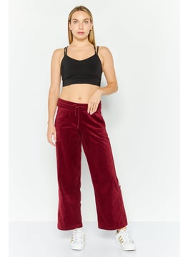Adidas Women Sportswear Fit Outdoor Sweatpants, Maroon  - Image 3