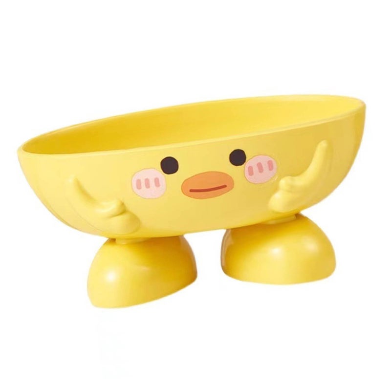 Duck Soap Box for Kids Cartoon Cute Fast Drying Heightened Soap Holder with Multiple Draining Holes for Shower Room - Image 3