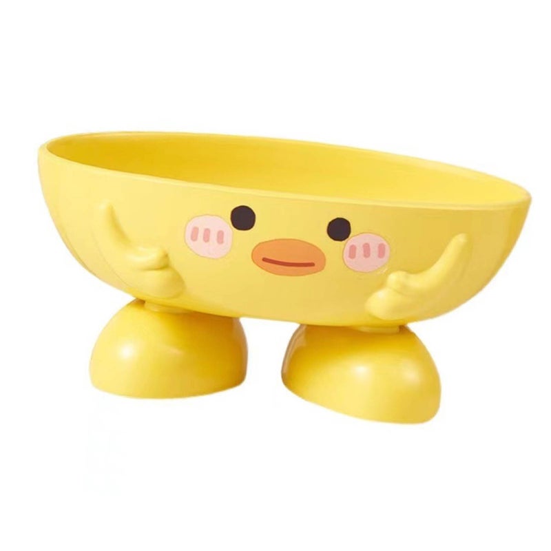 Duck Soap Box for Kids Cartoon Cute Fast Drying Heightened Soap Holder with Multiple Draining Holes for Shower Room - Image 2