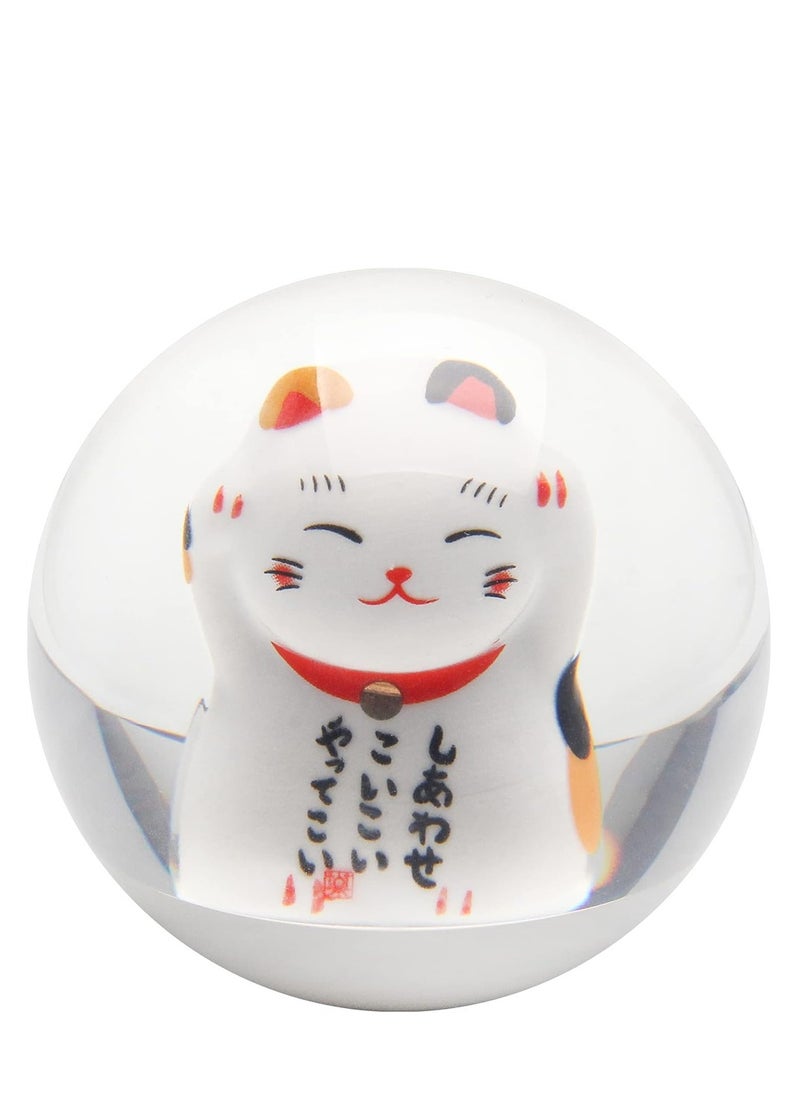 SYOSI - Shift Shifter knob, Universal Manual Lucky Cat Gear Shift Shifter knob, 4 5 6 Speed Round with M81.25, M101.25, M101.5 Adapter, 1 Pcs - Image 1
