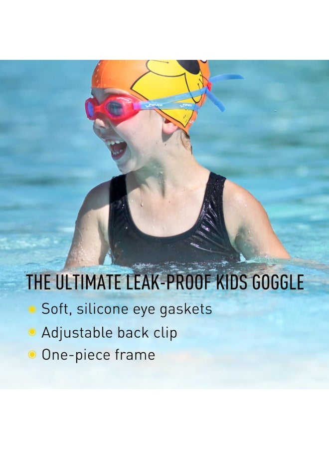 FINIS H2 Perfromance Swim Goggles - Ages 3-6 - UV Protection - Anti-Fog Lenses - Leak-Proof - Soft Silicone - Pink/Aqua - Image 3