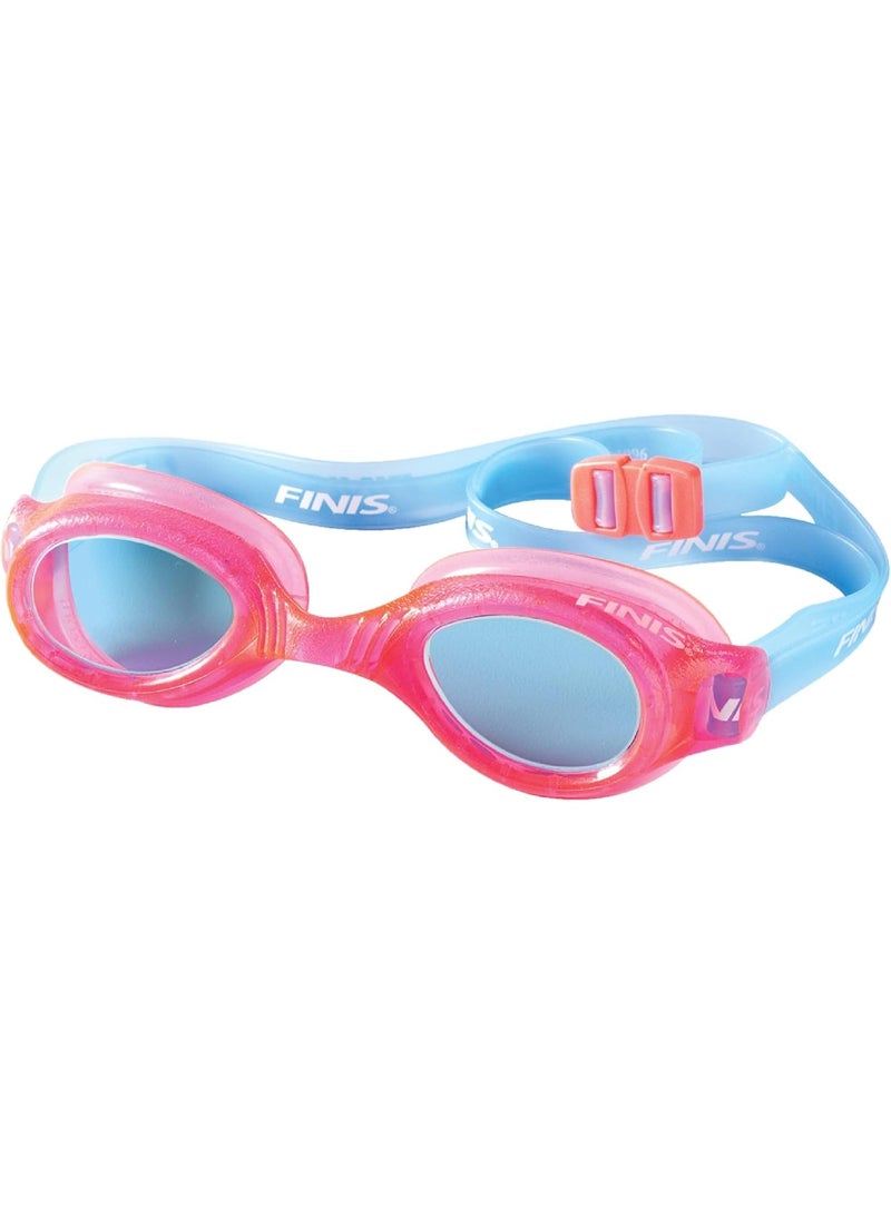 FINIS H2 Perfromance Swim Goggles - Ages 3-6 - UV Protection - Anti-Fog Lenses - Leak-Proof - Soft Silicone - Pink/Aqua - Image 1