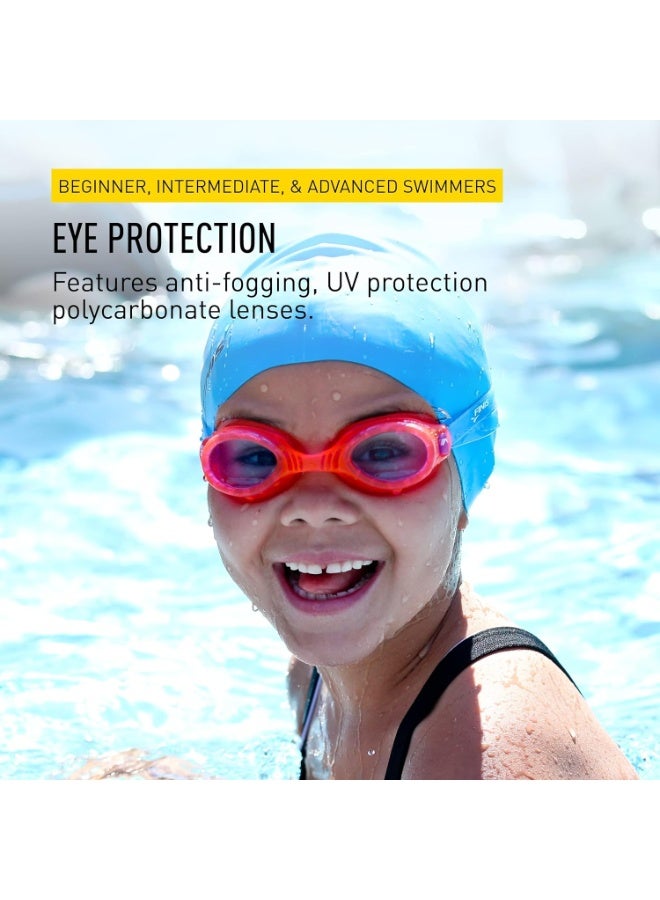 FINIS H2 Perfromance Swim Goggles - Ages 3-6 - UV Protection - Anti-Fog Lenses - Leak-Proof - Soft Silicone - Pink/Aqua - Image 5