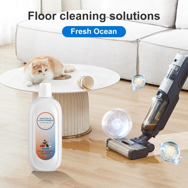 Nukisa Floor Cleaning Solution Compatible With Tineco , Deep Cleans for Multiple Hard Floors, Suitable With All Robot Vacuums with Mopping and Cordless Wet/Dry Vacuum Mop Cleaner (Fresh Ocean 2 Bottle) - Image 2
