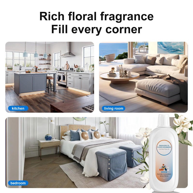 Nukisa Floor Cleaning Solution Compatible With Tineco , Deep Cleans for Multiple Hard Floors, Suitable With All Robot Vacuums with Mopping and Cordless Wet/Dry Vacuum Mop Cleaner (Fresh Ocean 2 Bottle) - Image 4