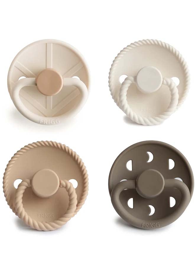 FRIGG لهاية FRIGG الدائرية من السيليكون للأطفال 0-6 أشهر 4-pack بريق الكريستال - الحجم 1 - Image 2