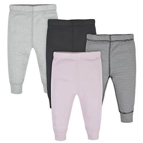 Gerber Baby Girls 4Pack Pants Pink Stripe 36 Months - Image 1