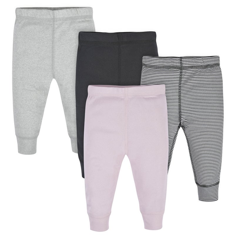 Gerber Baby Girls 4Pack Pants Pink Stripe 36 Months - Image 2