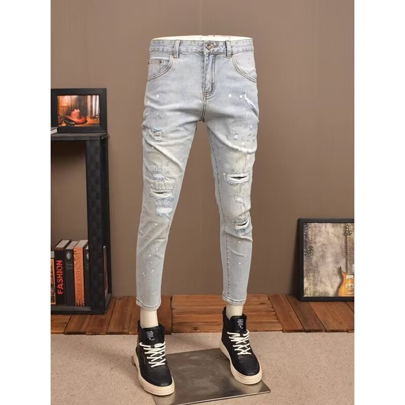 Unisex Classic Denim Jeans Loose Fit Daily Outdoor Wear - Image 1