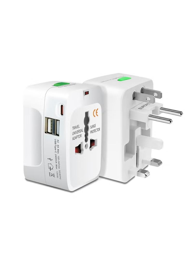 2 USB Universal Travel Adapter with Built in Dual USB Charger Ports Plug International Travel Adapter - Image 1