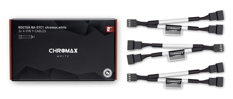 Noctua NA-SYC1 chromax.White, 4-Pin Y-Cables (White) - Image 1