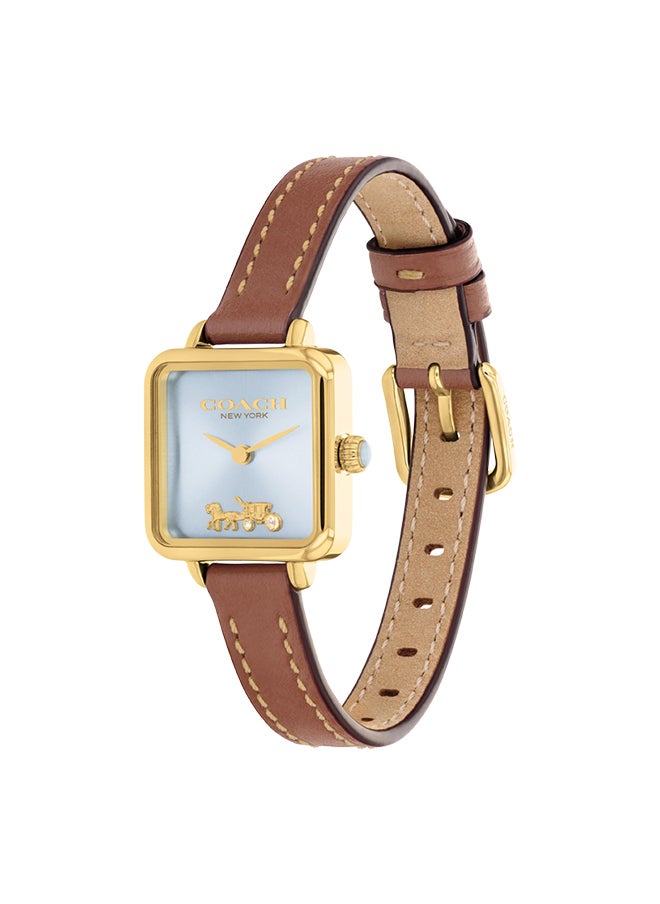 COACH - ساعة يد نسائية من الجلد بعقارب مربعة الشكل 14504231 - 22 ملم - Image 1