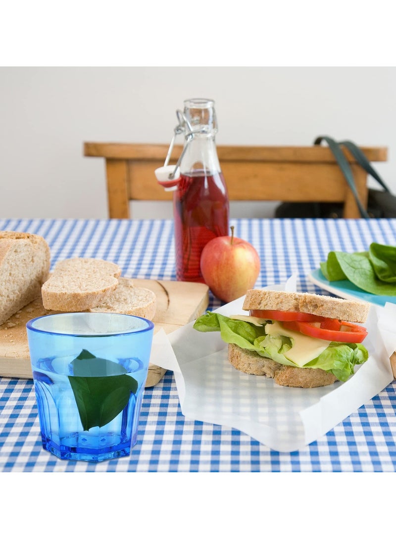 سيوسي أكواب شرب غير قابلة للكسر سعة 6 أونصة، مجموعة مكونة من 6 قطع، مجموعة أدوات شرب أكريليك ملونة، أكواب بلاستيكية قابلة لإعادة الاستخدام، أكواب مياه صغيرة للعائلة والأطفال والنزهات والحفلات والعصائر - Image 2