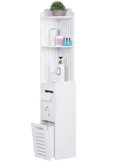 LINGWEI Multipurpose Bathroom Storage Cabinet Freestanding Organizer with Shelves and Drawer  - Image 2