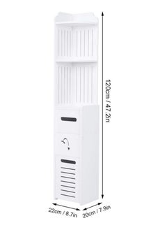 LINGWEI Multipurpose Bathroom Storage Cabinet Freestanding Organizer with Shelves and Drawer  - Image 3